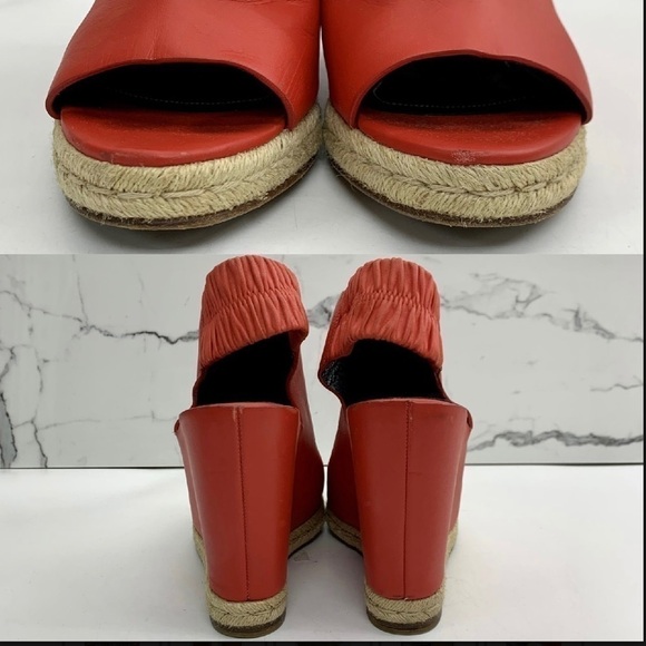 Balenciaga RED LEATHER ESPADRILLES HEELS Pumps - Picture 7 of 13